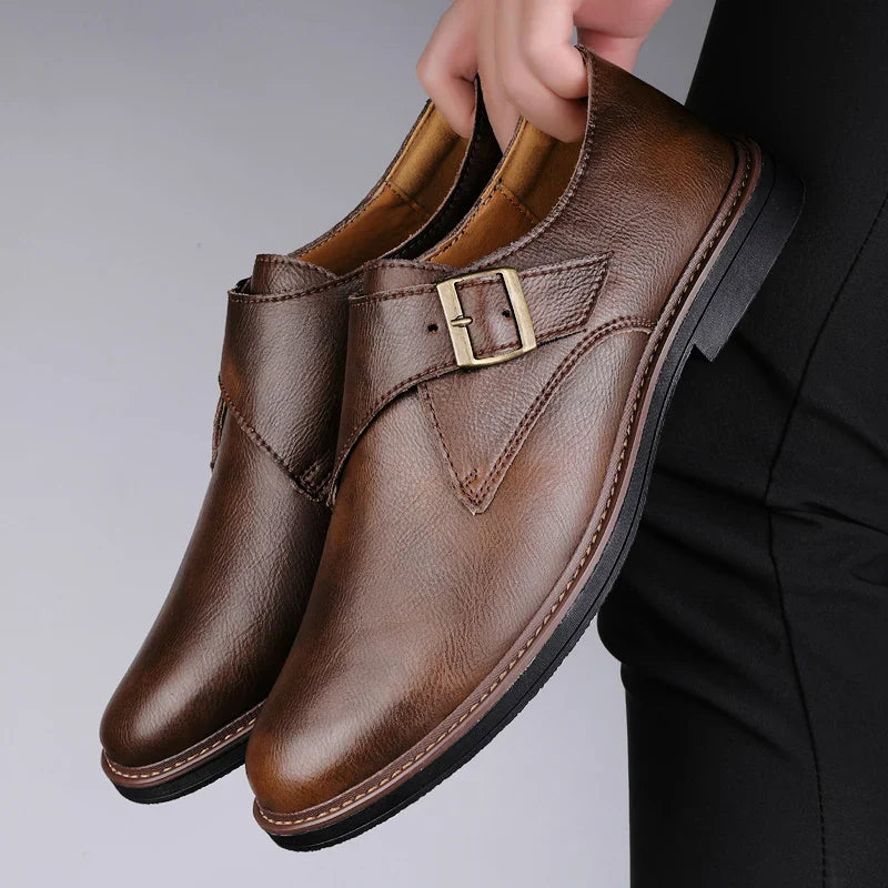 Marc Don Leather Monk Shoes