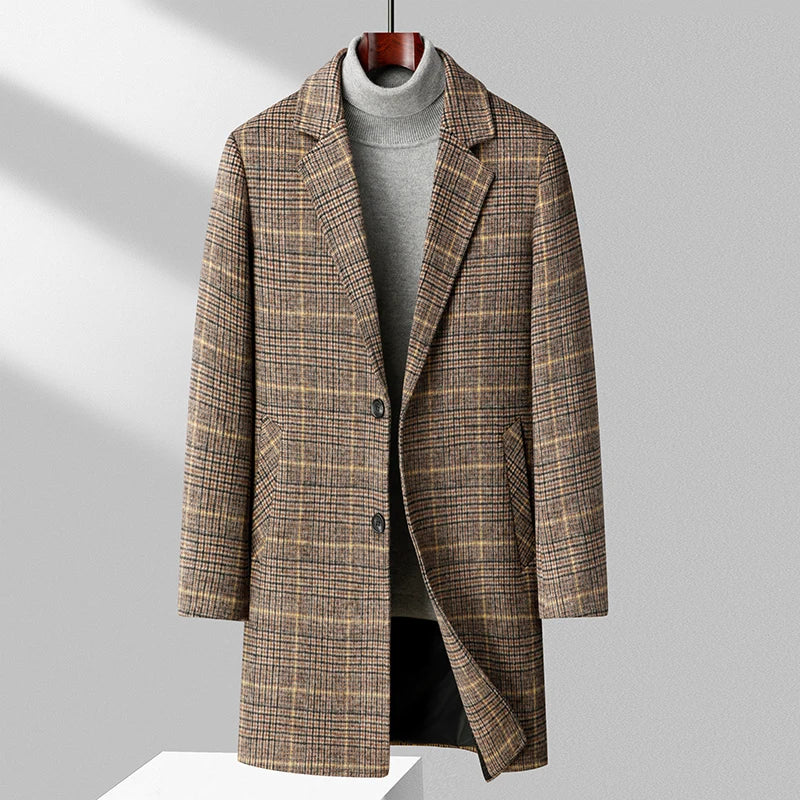 Richmond Plaid Wool Overcoat