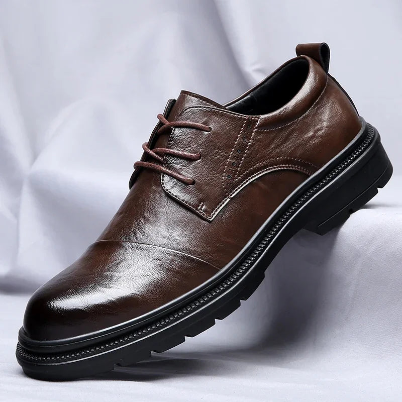 Henry Collins Leather Derby Shoes