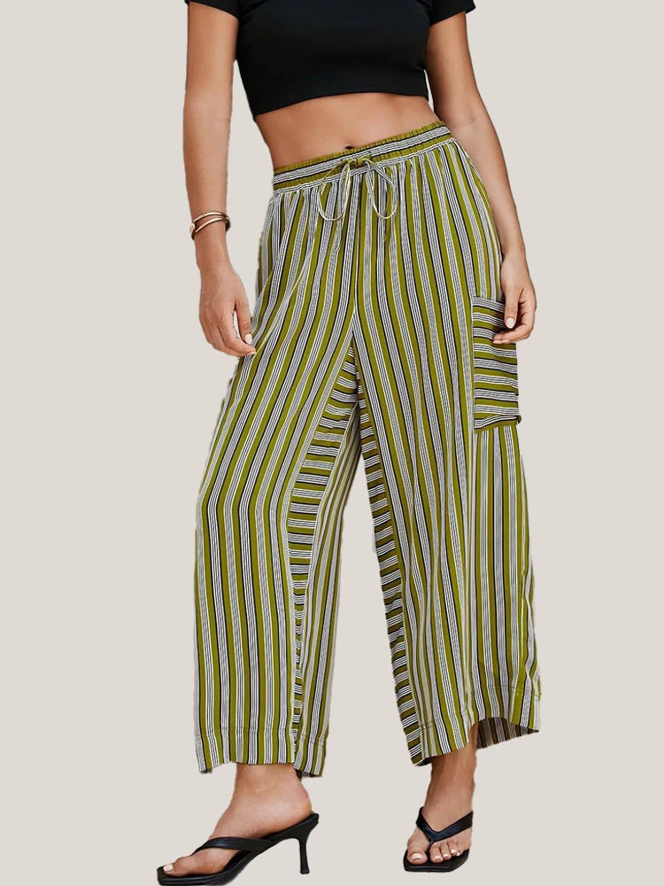 The Solara Stripe Wide Leg Pants