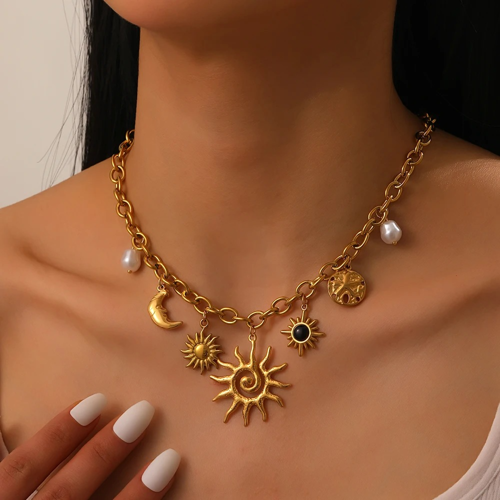 Luna Rose Charm Necklace