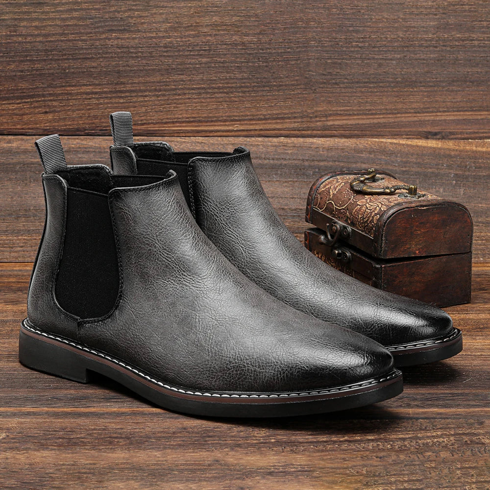 Jacob Mason Leather Chelsea Boots