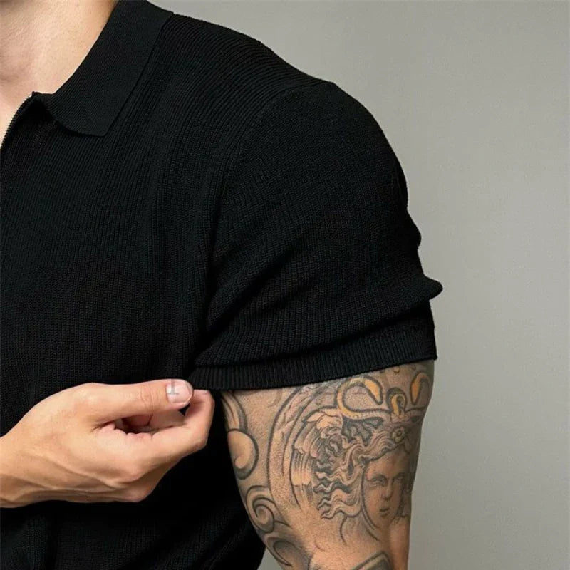 Ethan Cole Knit Polo Shirt