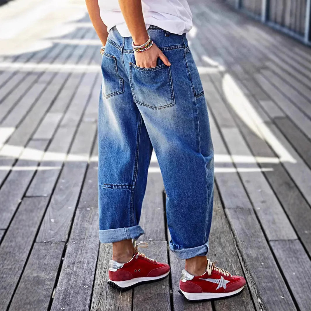 Helga Elastic Wide Leg Jeans