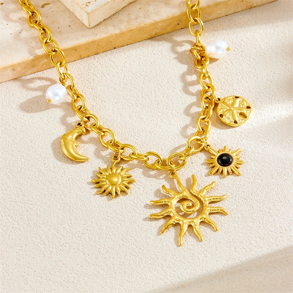 Luna Rose Charm Necklace