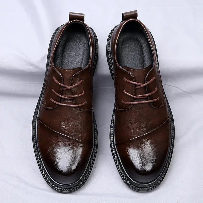 Henry Collins Leather Derby Shoes