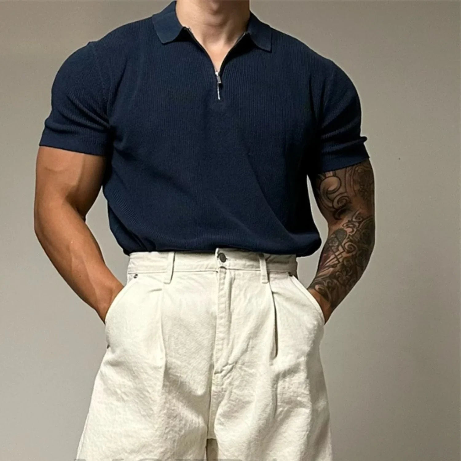 Ethan Cole Knit Polo Shirt