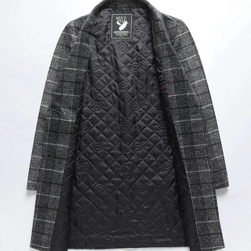 Richmond Plaid Wool Overcoat
