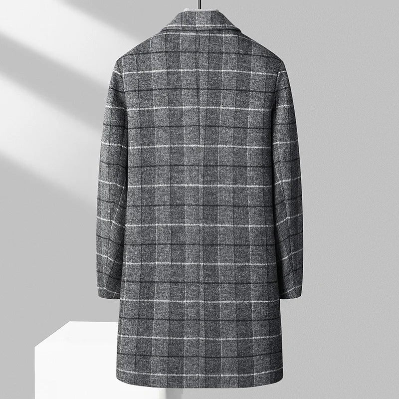 Richmond Plaid Wool Overcoat