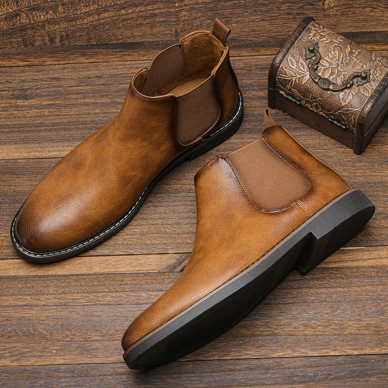 Jacob Mason Leather Chelsea Boots