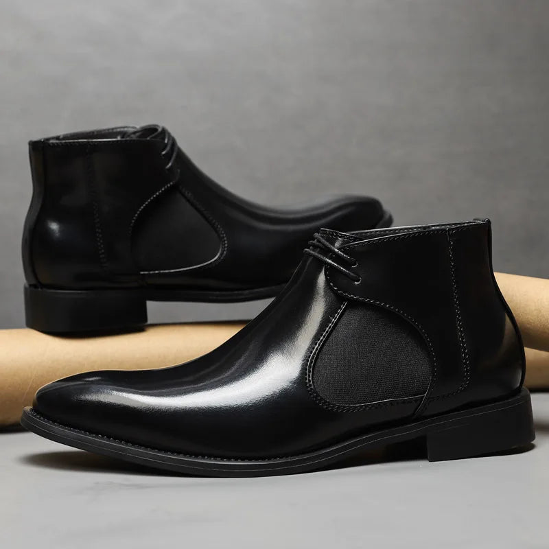 Ethan Cole Leather Chelsea Boots