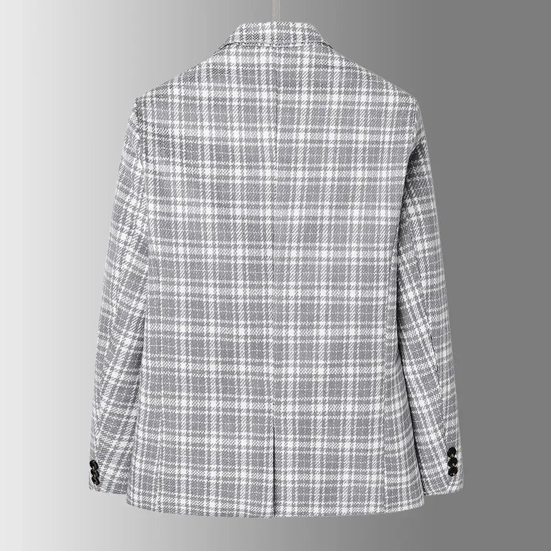 Jacob Mason Plaid Wool Blazer