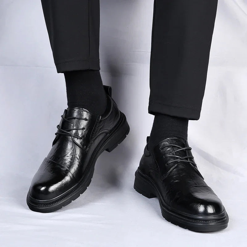 Henry Collins Leather Derby Shoes