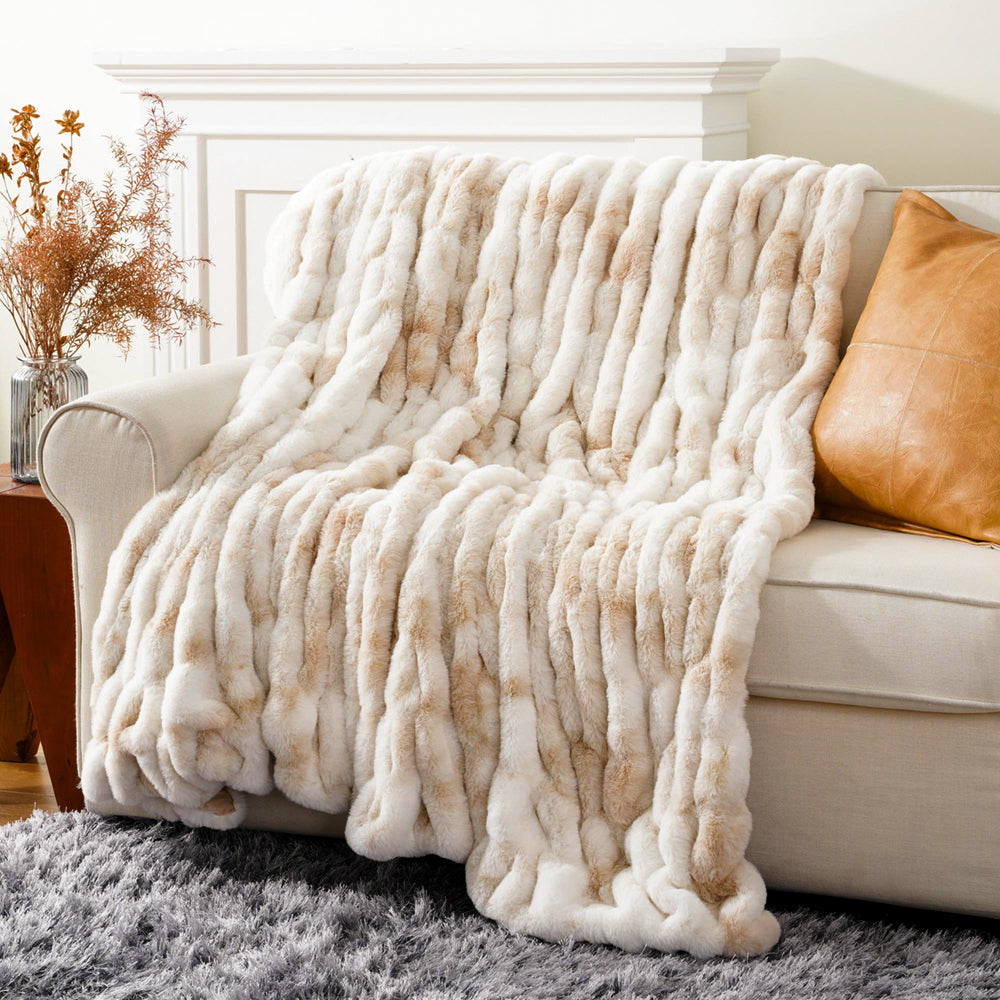 Imitation Rabbit Fur Blanket Throw