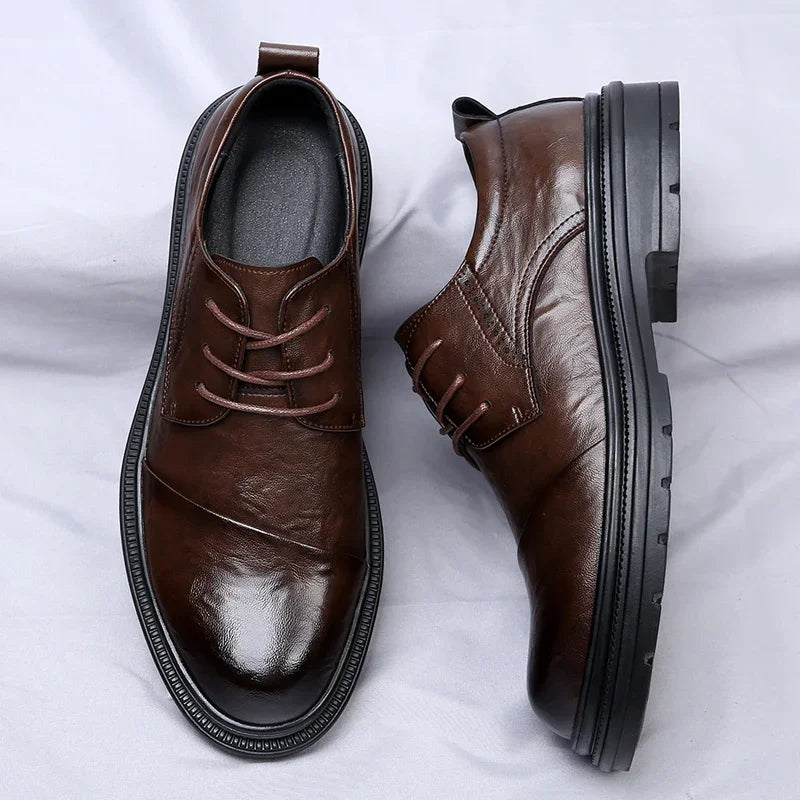 Henry Collins Leather Derby Shoes