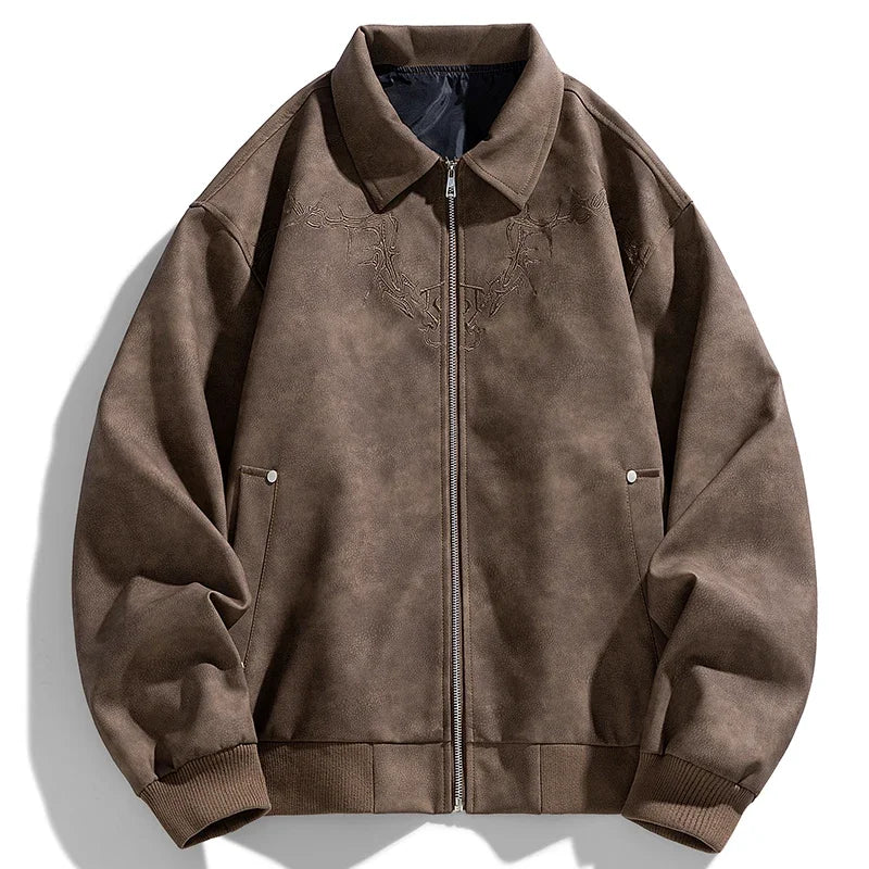 Jack Harrington Embroidered Leather Jacket