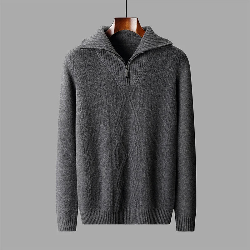 Graham Wells Half-Zip Wool Sweater