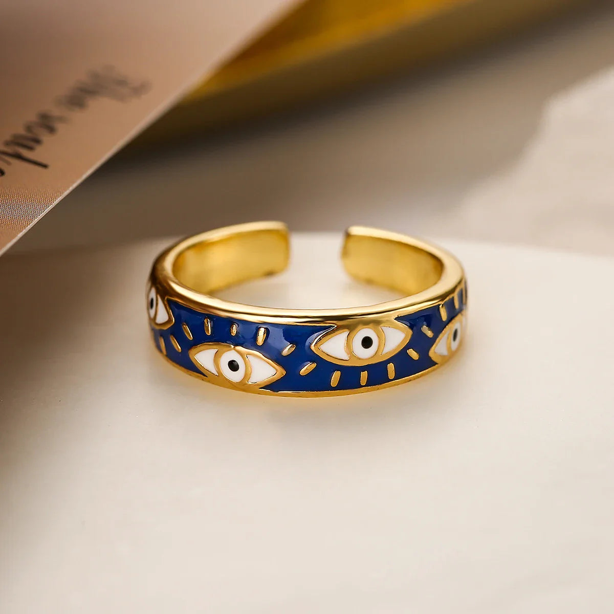 Parla Enamel Eye Ring