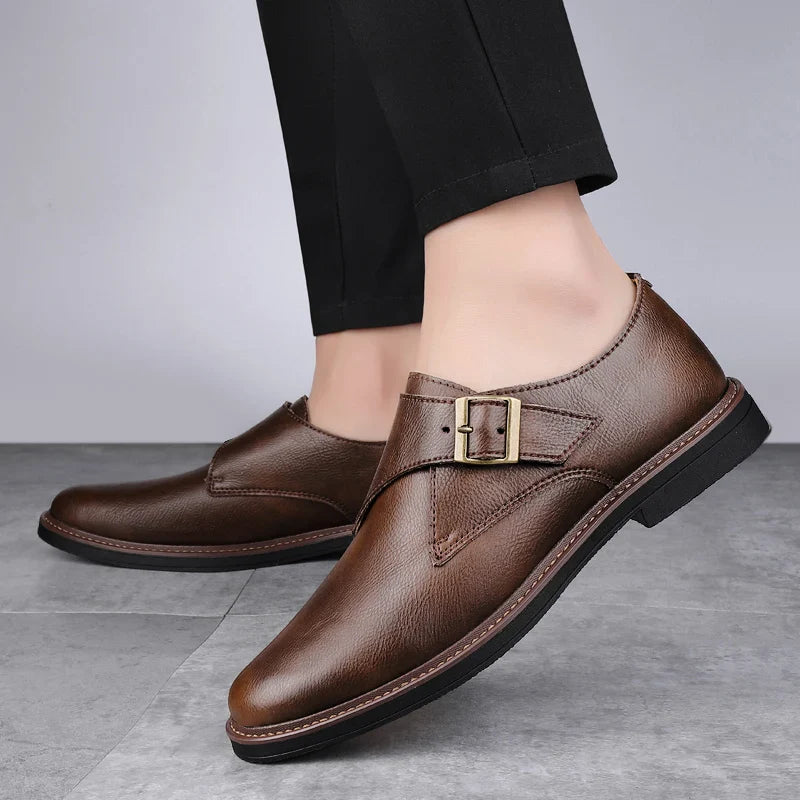 Marc Don Leather Monk Shoes