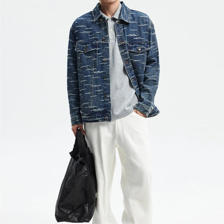 Jackford Distressed Denim Jacket