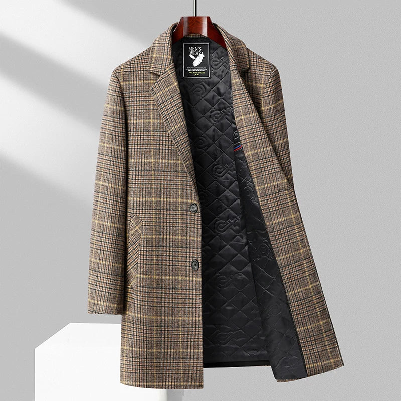 Richmond Plaid Wool Overcoat