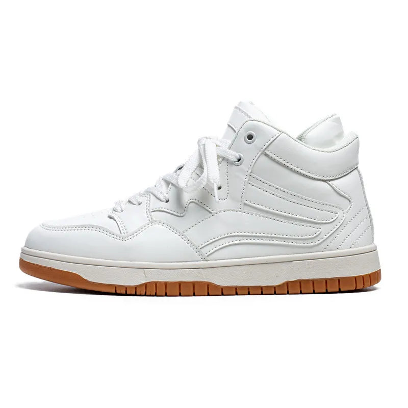 Henry Collins Mid-Top Leather Sneakers