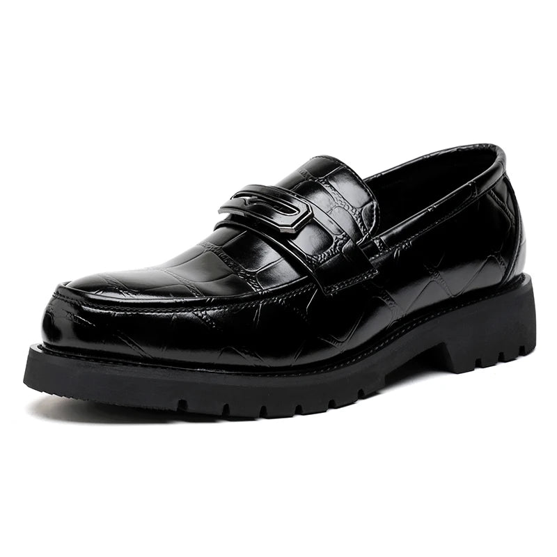 Jack Wellington Croc Leather Loafers