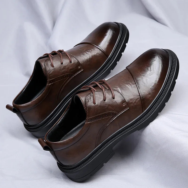 Henry Collins Leather Derby Shoes