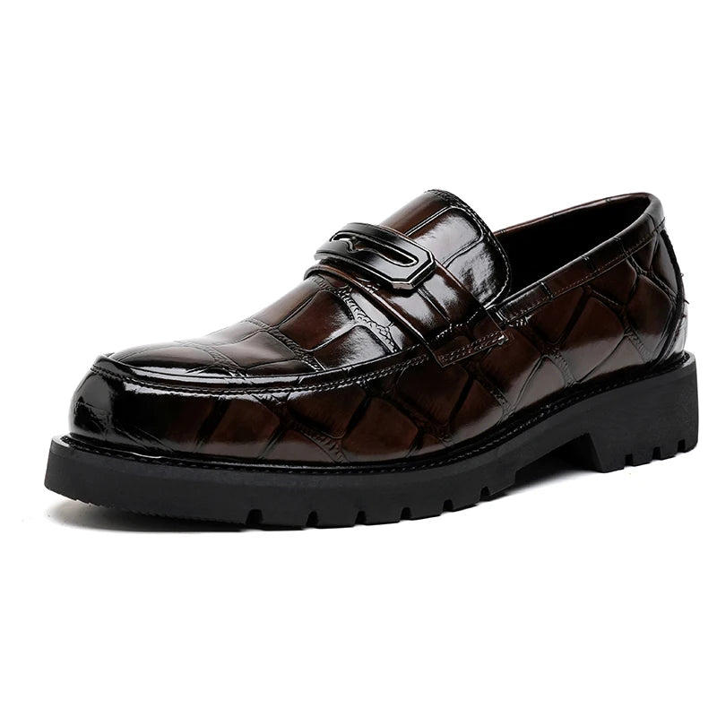 Jack Wellington Croc Leather Loafers