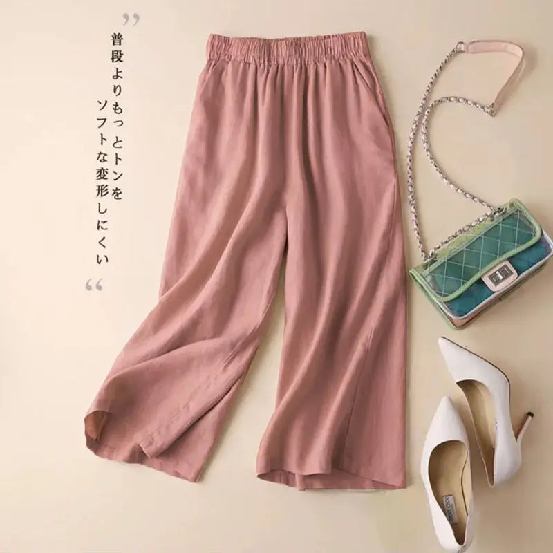 Theresa Wide-leg Linen Pants