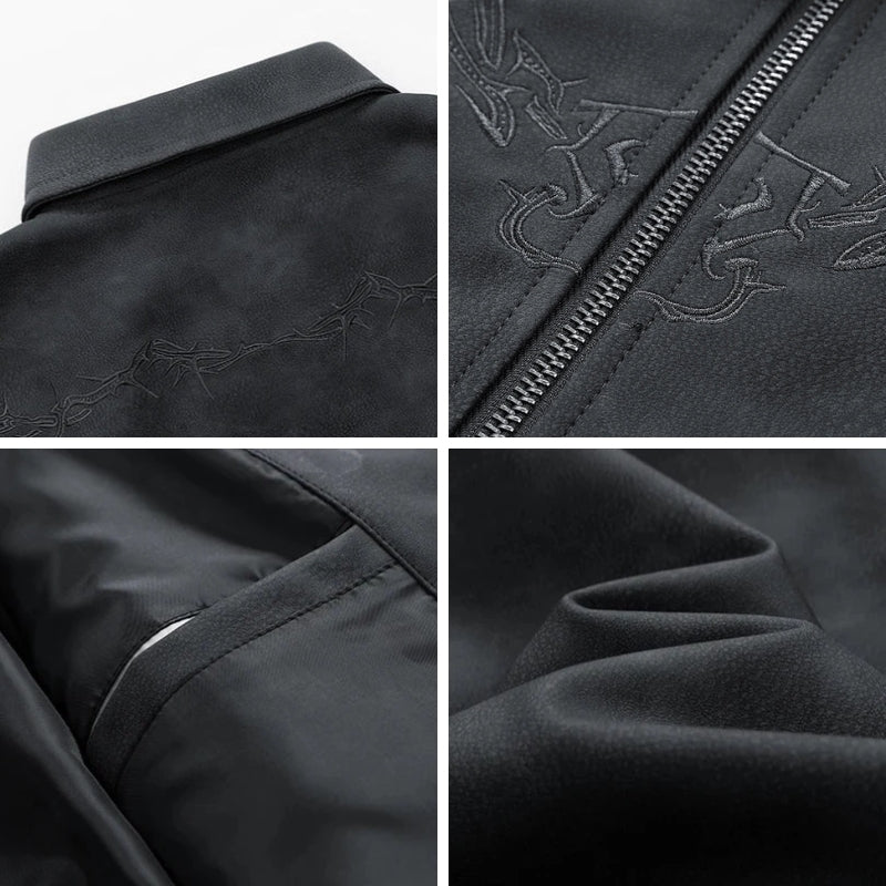 Jack Harrington Embroidered Leather Jacket