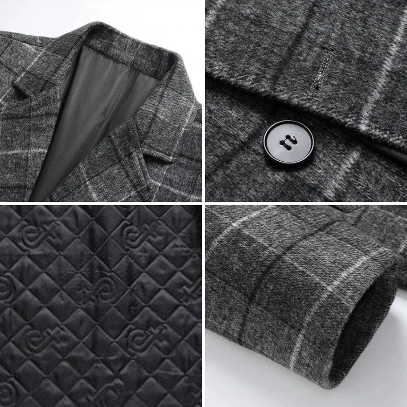 Richmond Plaid Wool Overcoat