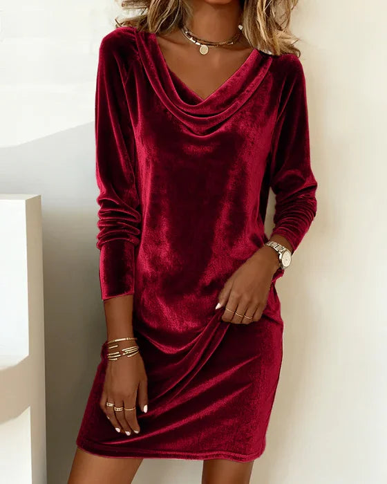 Ruby Drape Velvet Dress