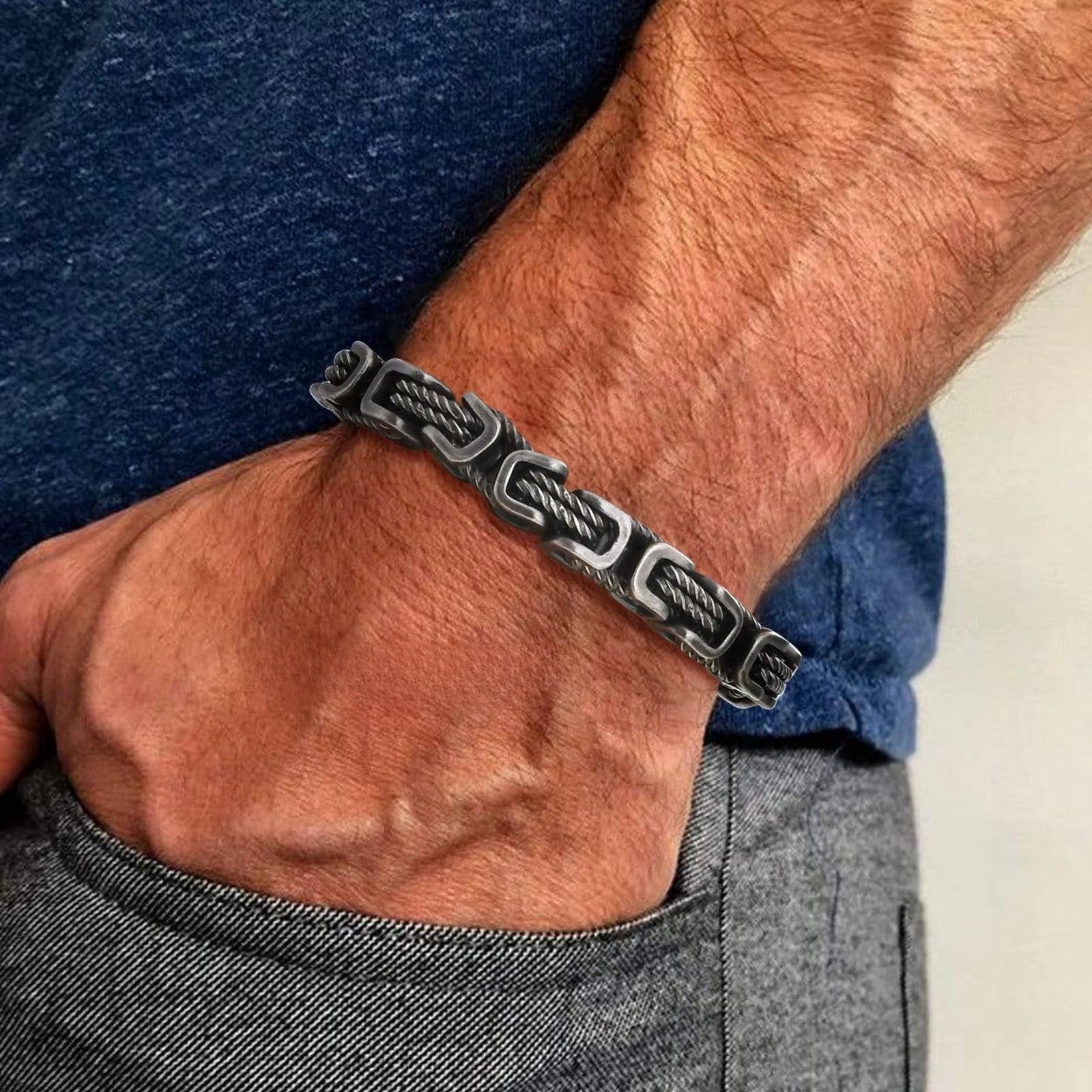 Marc Don Steel Bracelet