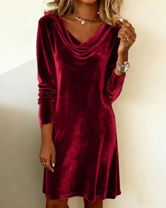 Ruby Drape Velvet Dress