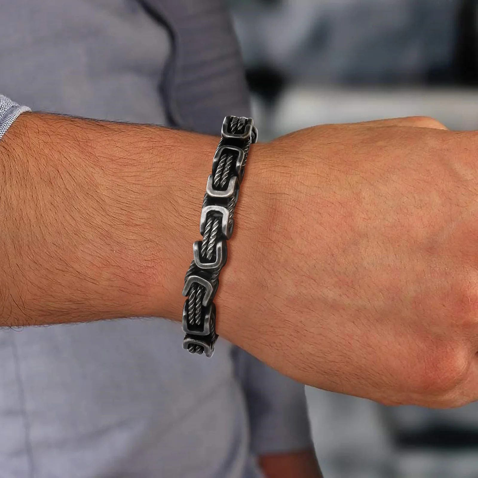 Marc Don Steel Bracelet