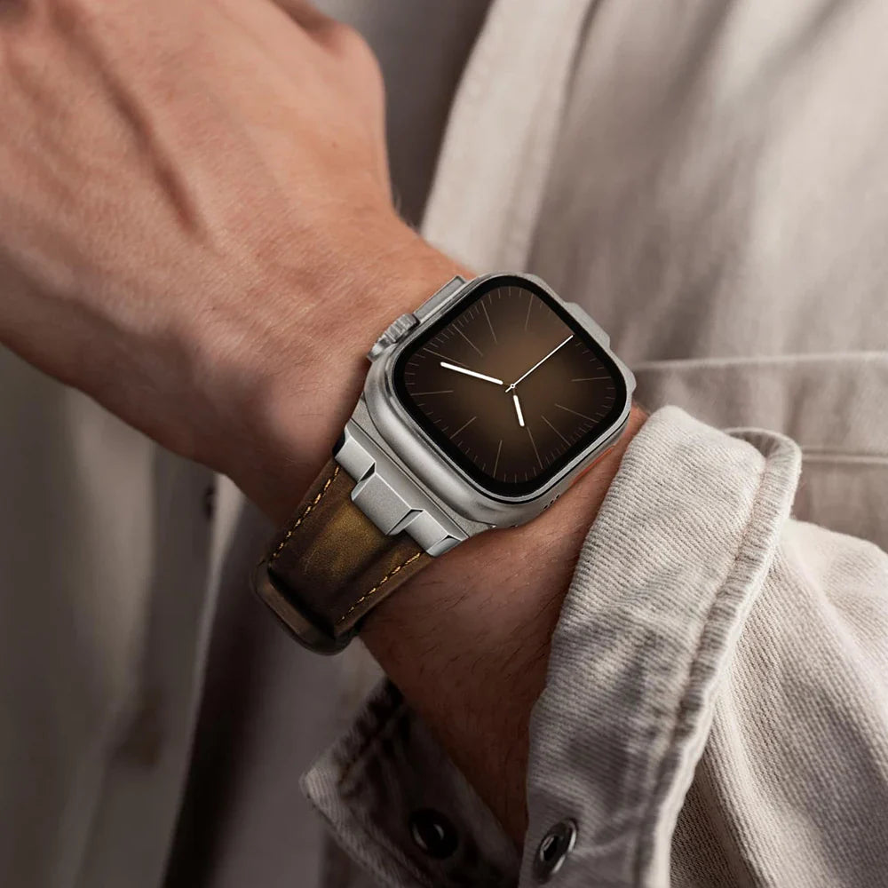 TitaniumStyle Leather Apple Watch Band