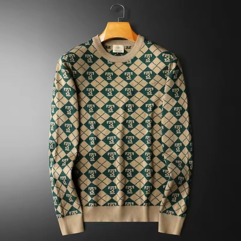 Jace Cole Retro Knit Sweater