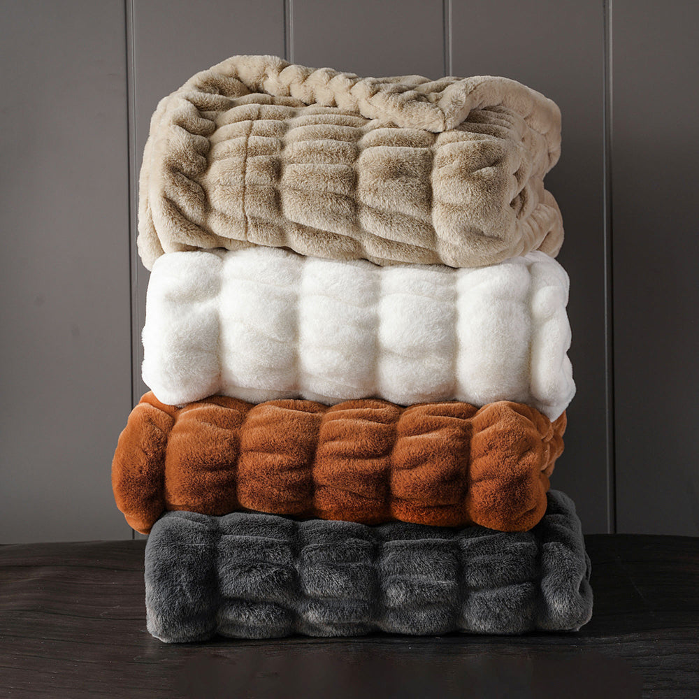 Imitation Rabbit Fur Blanket Throw