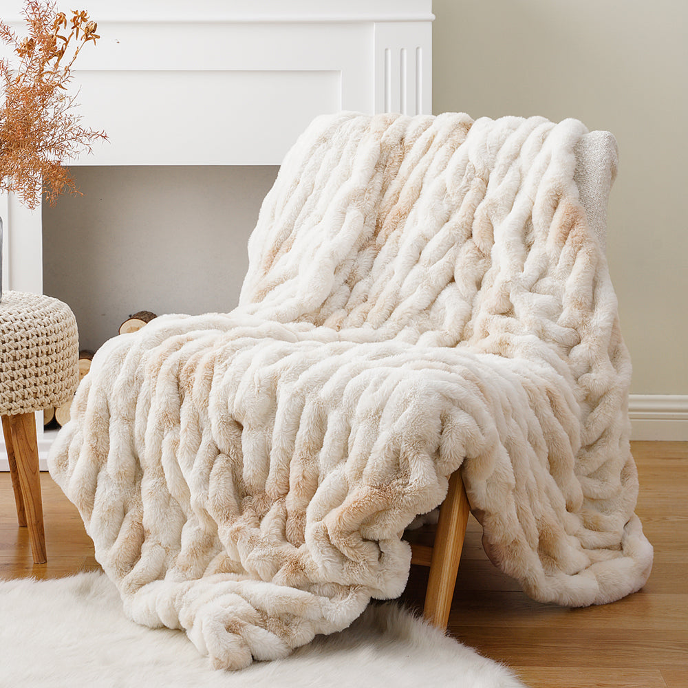 Imitation Rabbit Fur Blanket Throw