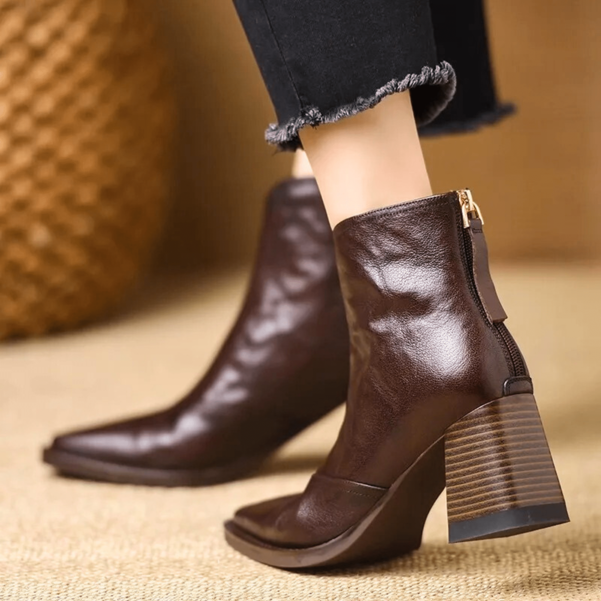 Ovelle Leather Ankle Boot