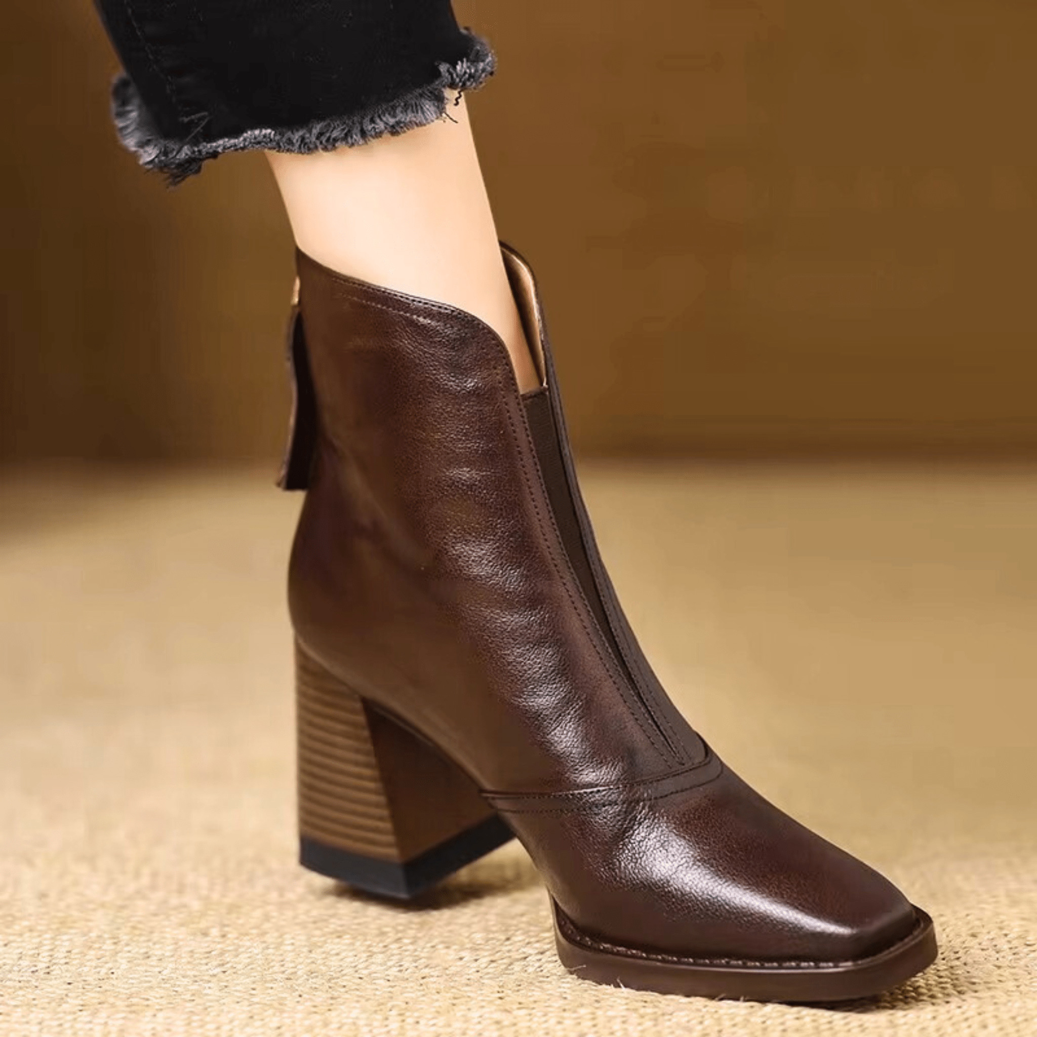 Ovelle Leather Ankle Boot