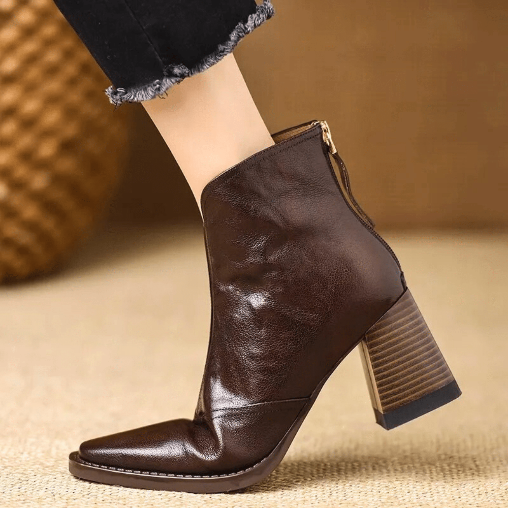Ovelle Leather Ankle Boot